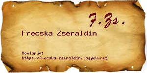 Frecska Zseraldin névjegykártya